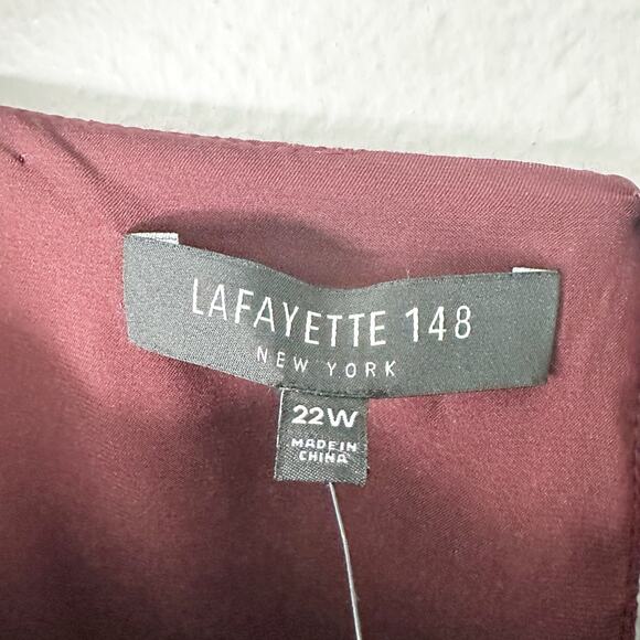 Lafayette 148 New York Mariam Noveau Crepe Dress Women’s plus size 22W NEW - Picture 6 of 11